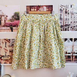 Heart of Haute Dainty Leaf Print Mini Skirt XL